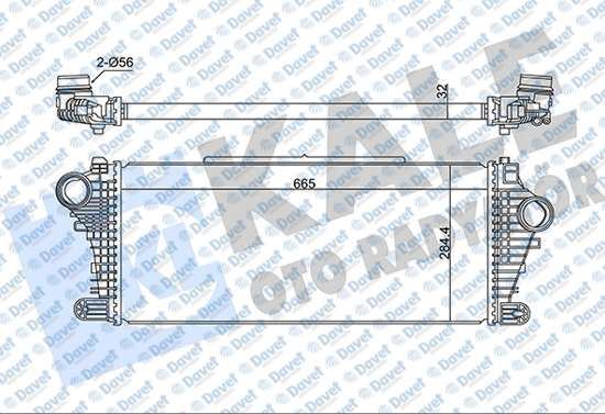 KALE 375795 Turbo Radyatoru  Opel Insignia B 1.5 17> 1.6turbo 18> [Brazing] [665x284.4x32]